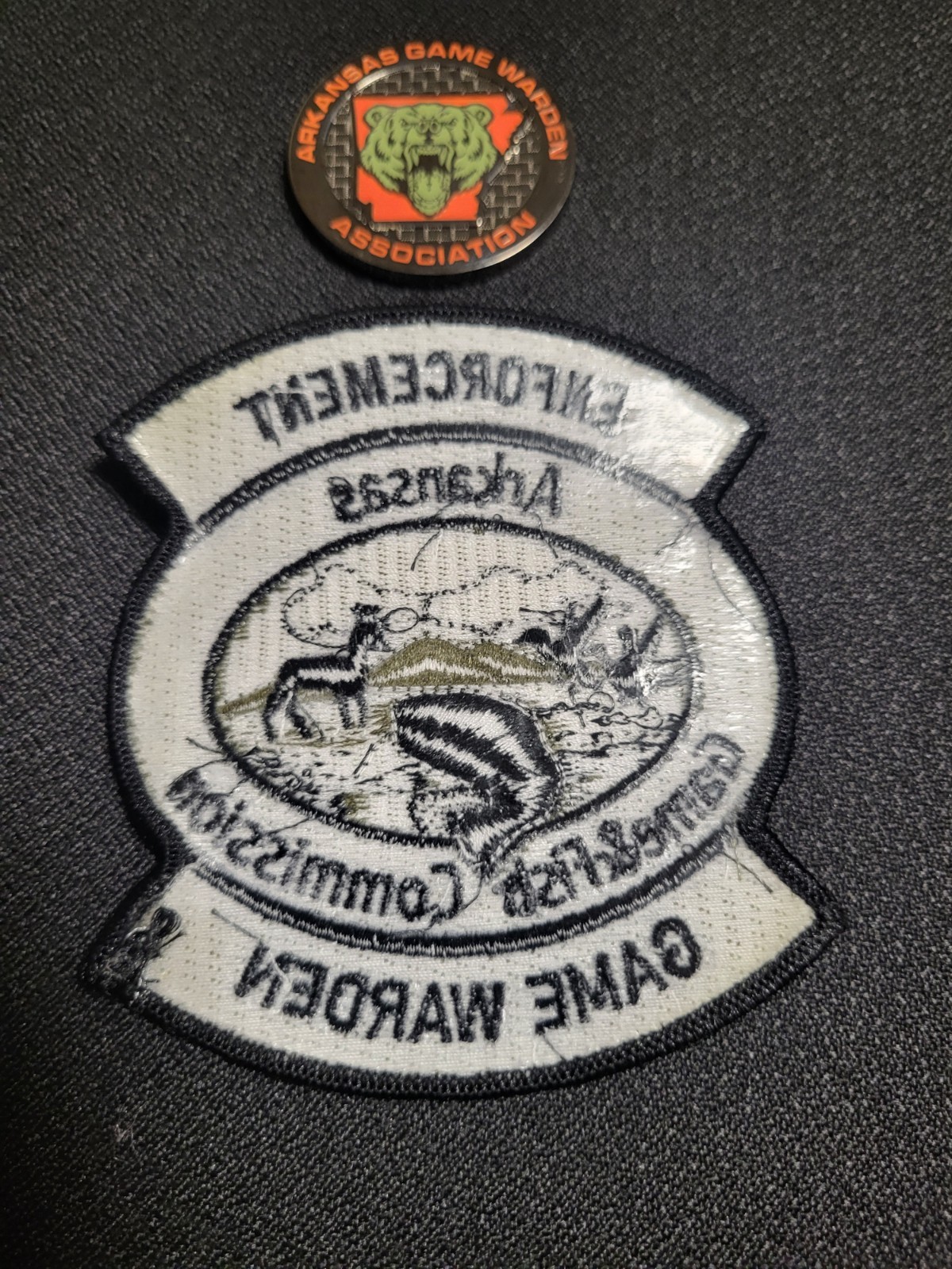 Arkansas Game & Fish Enforcement - Wildlife GAME WARDEN Challenge Coin & Patch