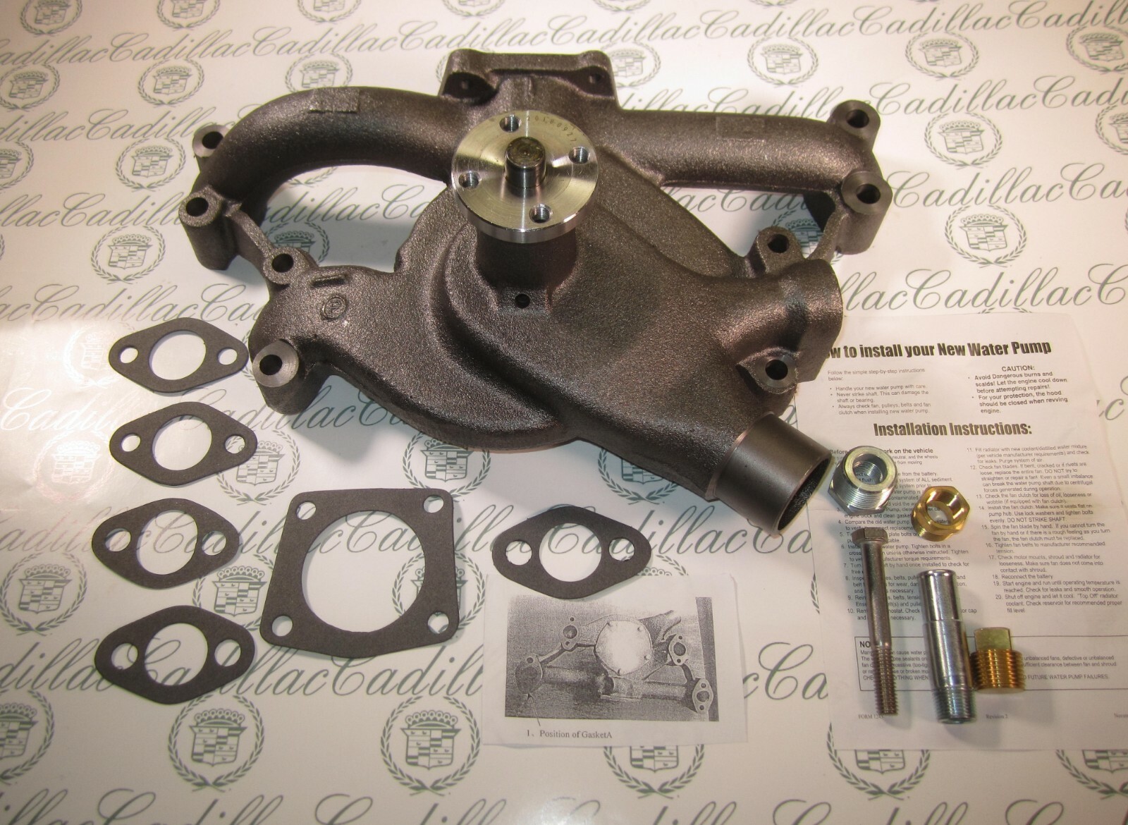 1949-1956 Cadillac Water Pump | 331 365 V8 | New | Includes Hardware | Free Ship