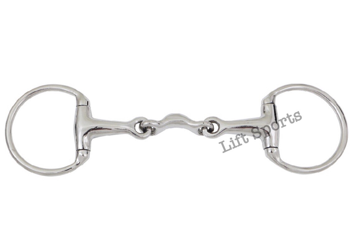Horse Egg Butt Snaffle Bit Half Moon Double Jointed Stainless Steel All sizes