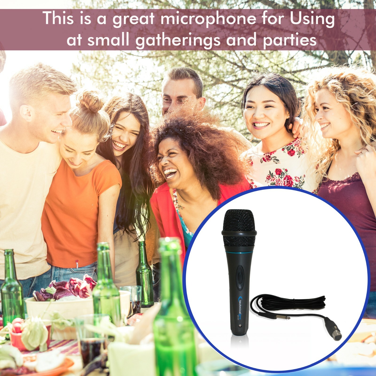 Qty 6 Professional Portable Microphone with Digital Processing 10Ft Cable Wire