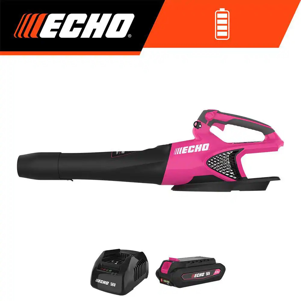 56V 151 MPH 526 CFM Limited Edition Pink Cordless Battery Powered Handheld Leaf