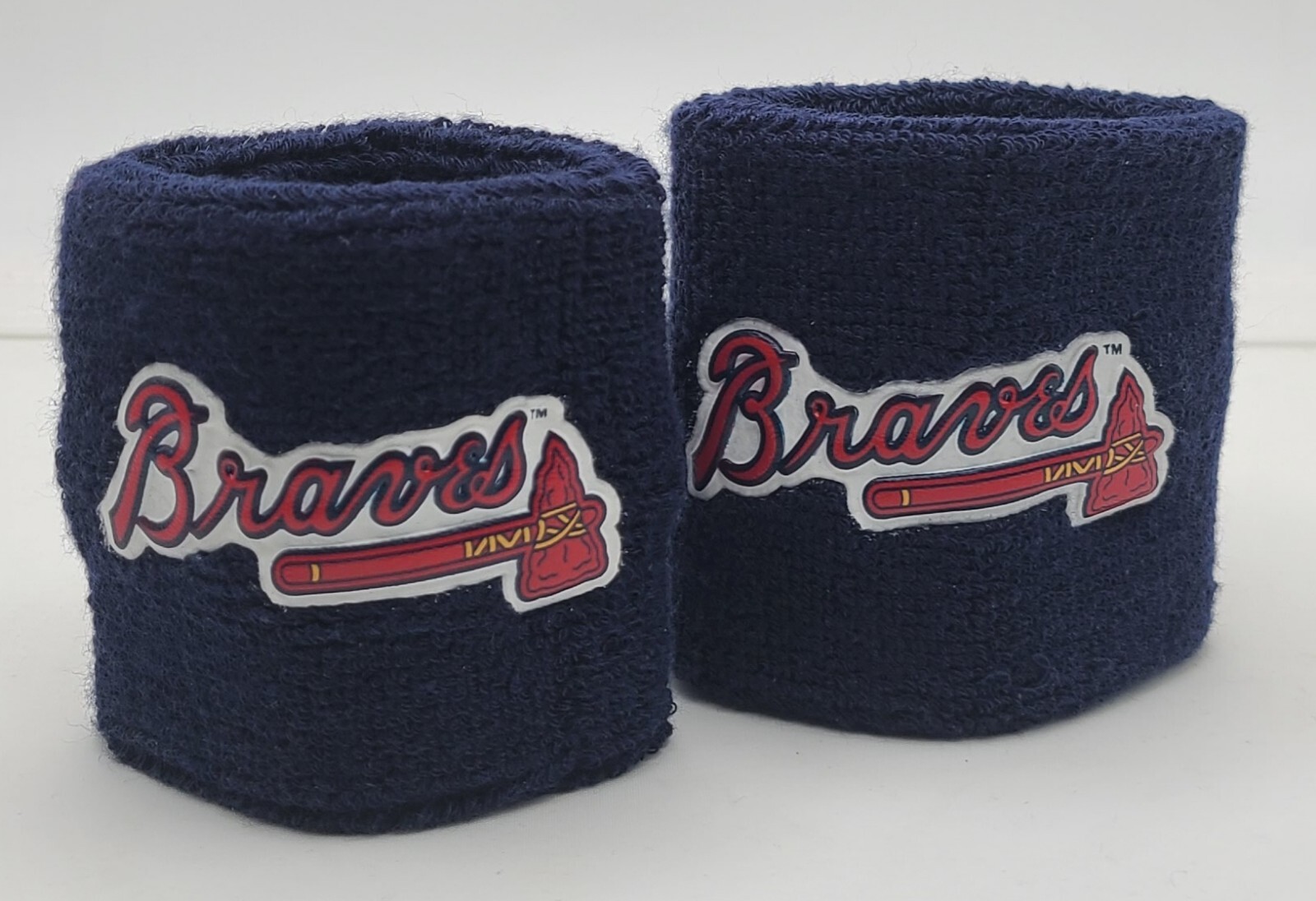 Atlanta Braves Wristbands, MLB baseball fight sweat wrist bands, 2-piece