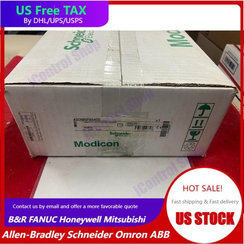 SND  490NRP95400 Modicon Fiber Line Drop Repeater 490-NRP-954-00 US Free TAX