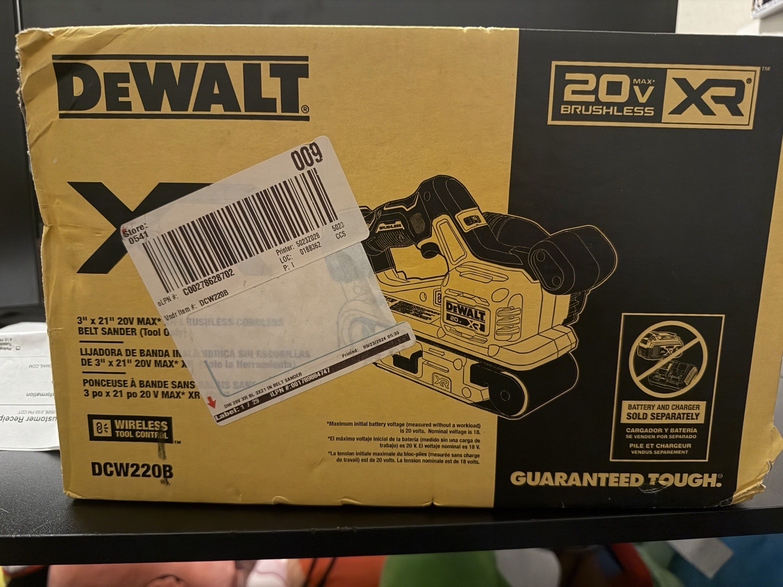 DEWALT 20V MAX XR Belt Sander (Tool Only) - DCW220B