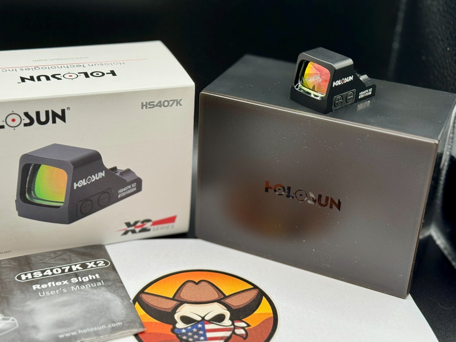 HOLOSUN HS407K-X2 6 MOA Red Dot Sight - Black