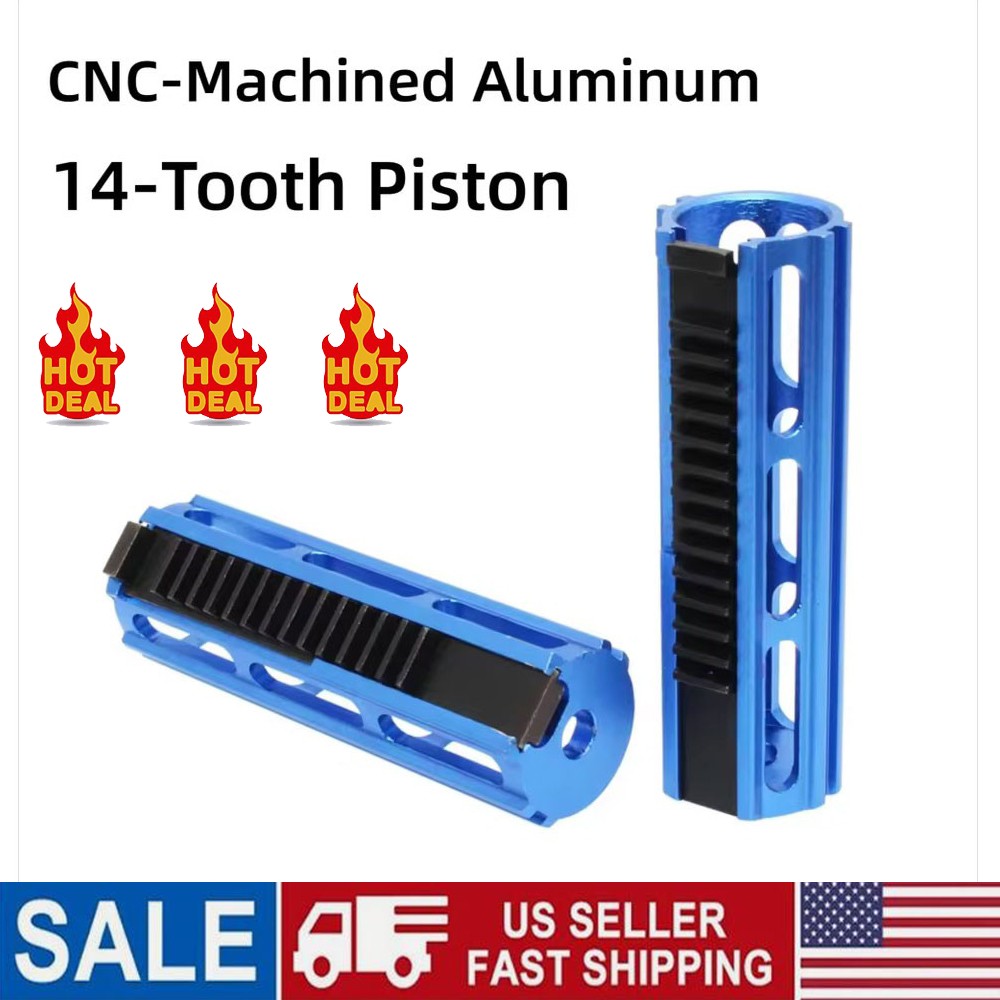 High-Speed CNC-Machined Aluminum 14-Tooth AEG Piston