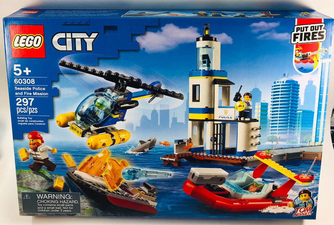 Lego City 60308 Seaside Police and Fire Mission Building Set 297pcs