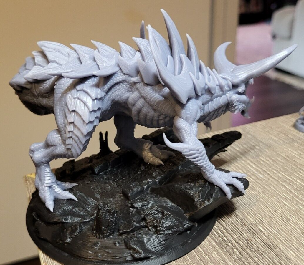Large Tarrasque UNPAINTED Dungeons & Dragons/Pathfinder miniature 28mm