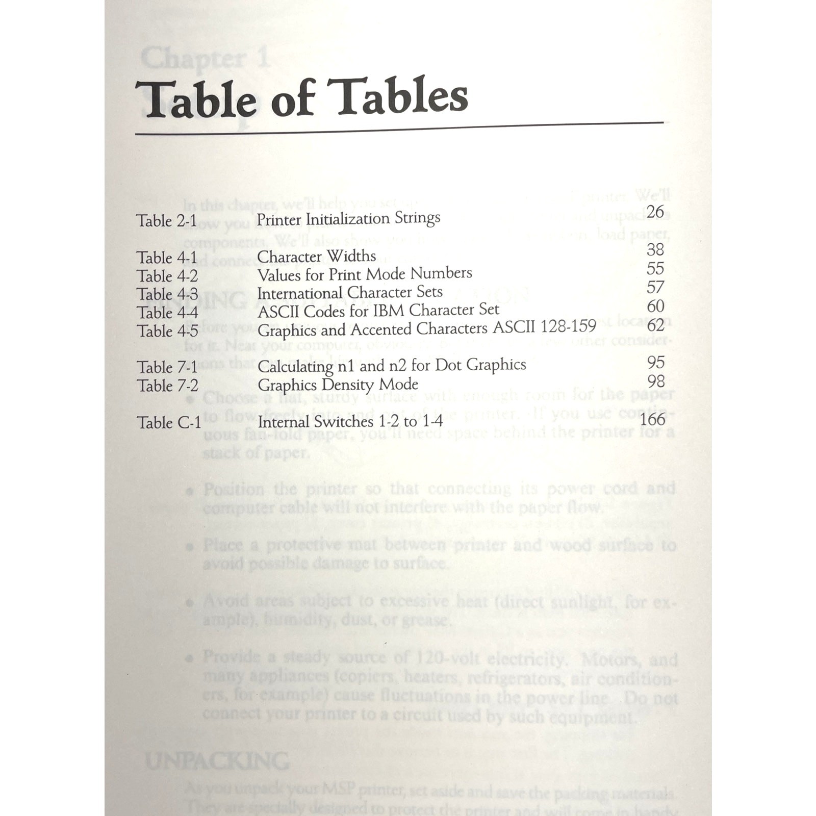 Citizen MSP-10/15 Printer - Manual / Users Guide / Instructions Book