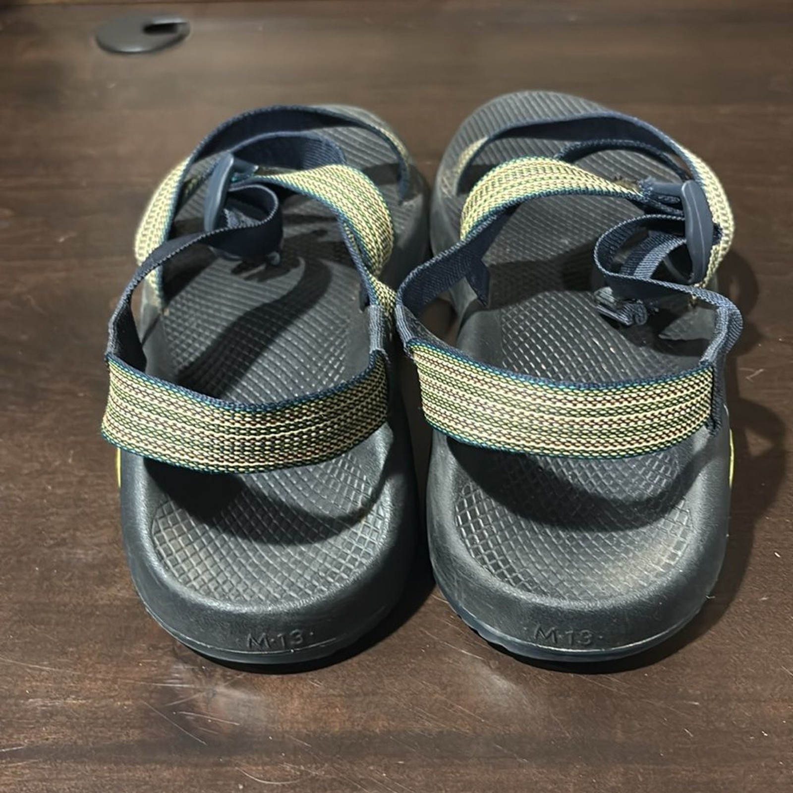 Chaco Yellow Green Adjustable Strap Z Classic Sandals Size 13