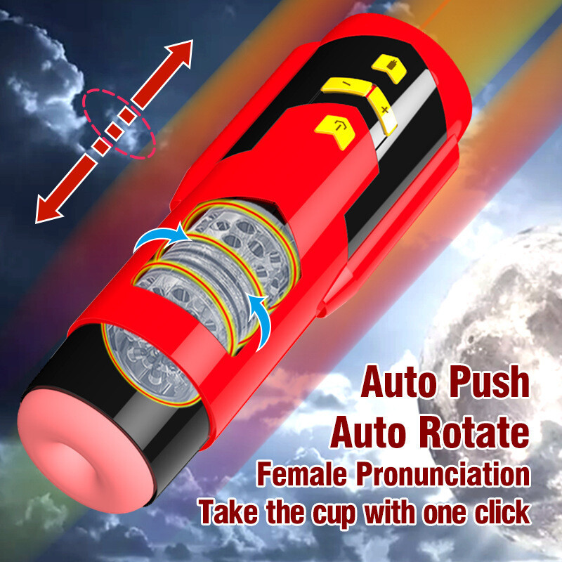 Male Masturbators Automatic Handsfree Rotating Cup Thrusting Stroker Lubricants