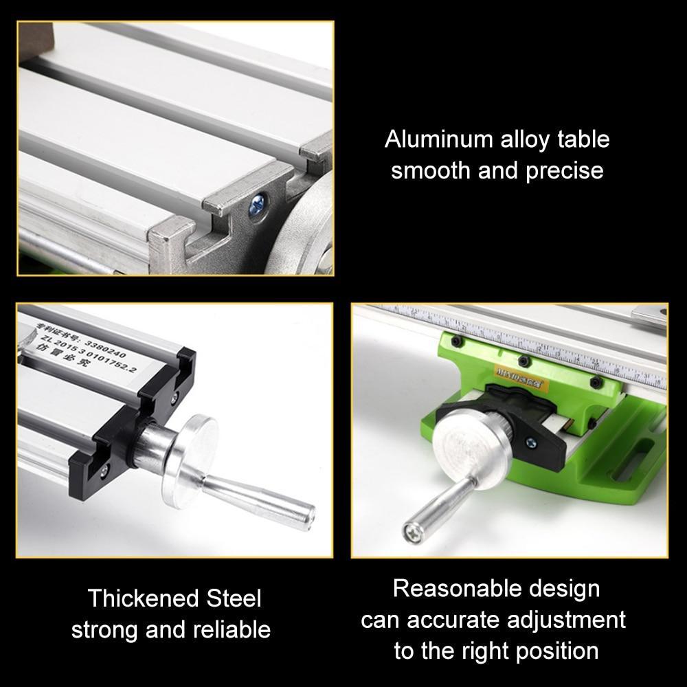 Milling Machine Working Slide Table Multifunction Worktable Vise Fixture Adjustm