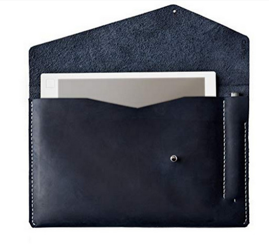 Briefcase laptop ipad bag pen Messenger Pouch pocket cow Leather black Q124