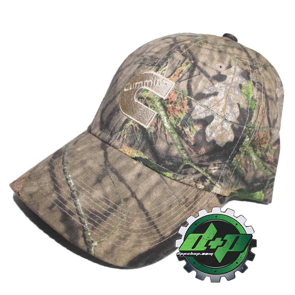 Cummins Camo Tree Camouflage Mossy Oak deer hunter hat ball cap Real visor