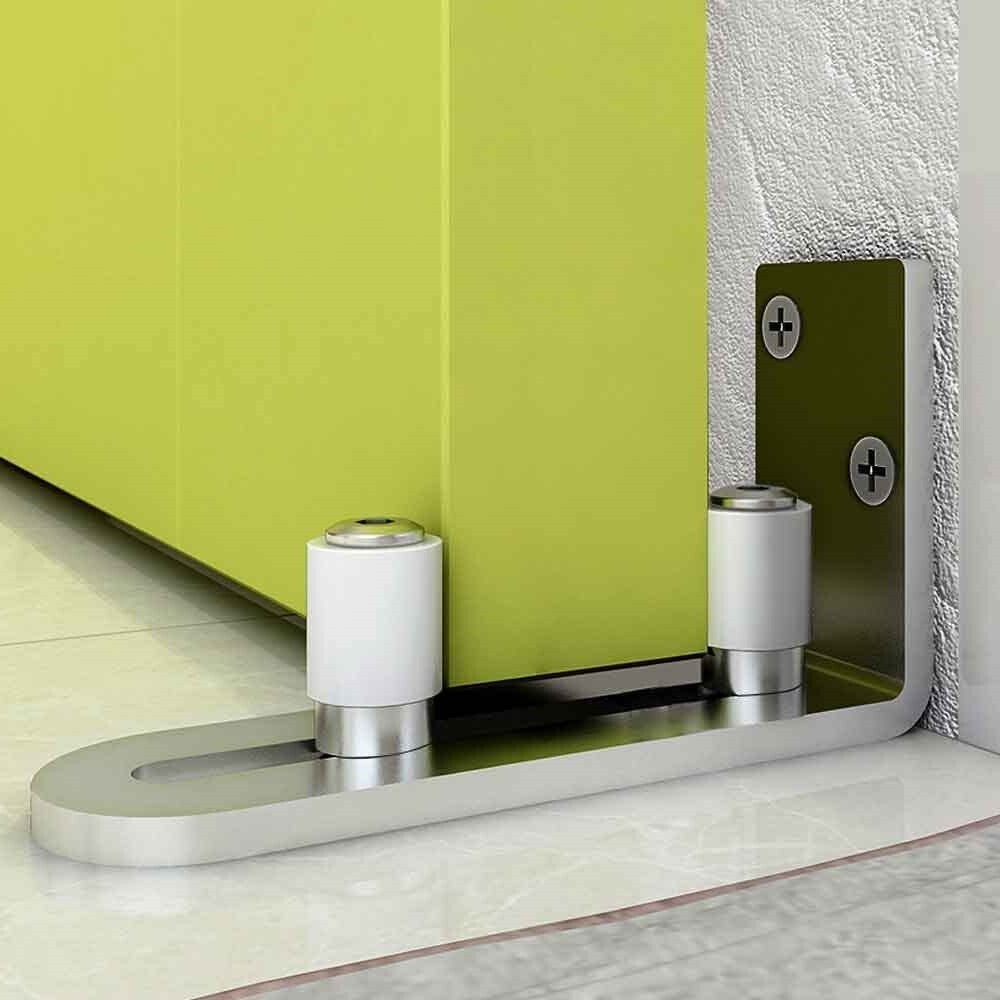 1/2/3/4Pack Stainless Steel Adjustable Floor Guide Wall Mount Stay Roller Guides