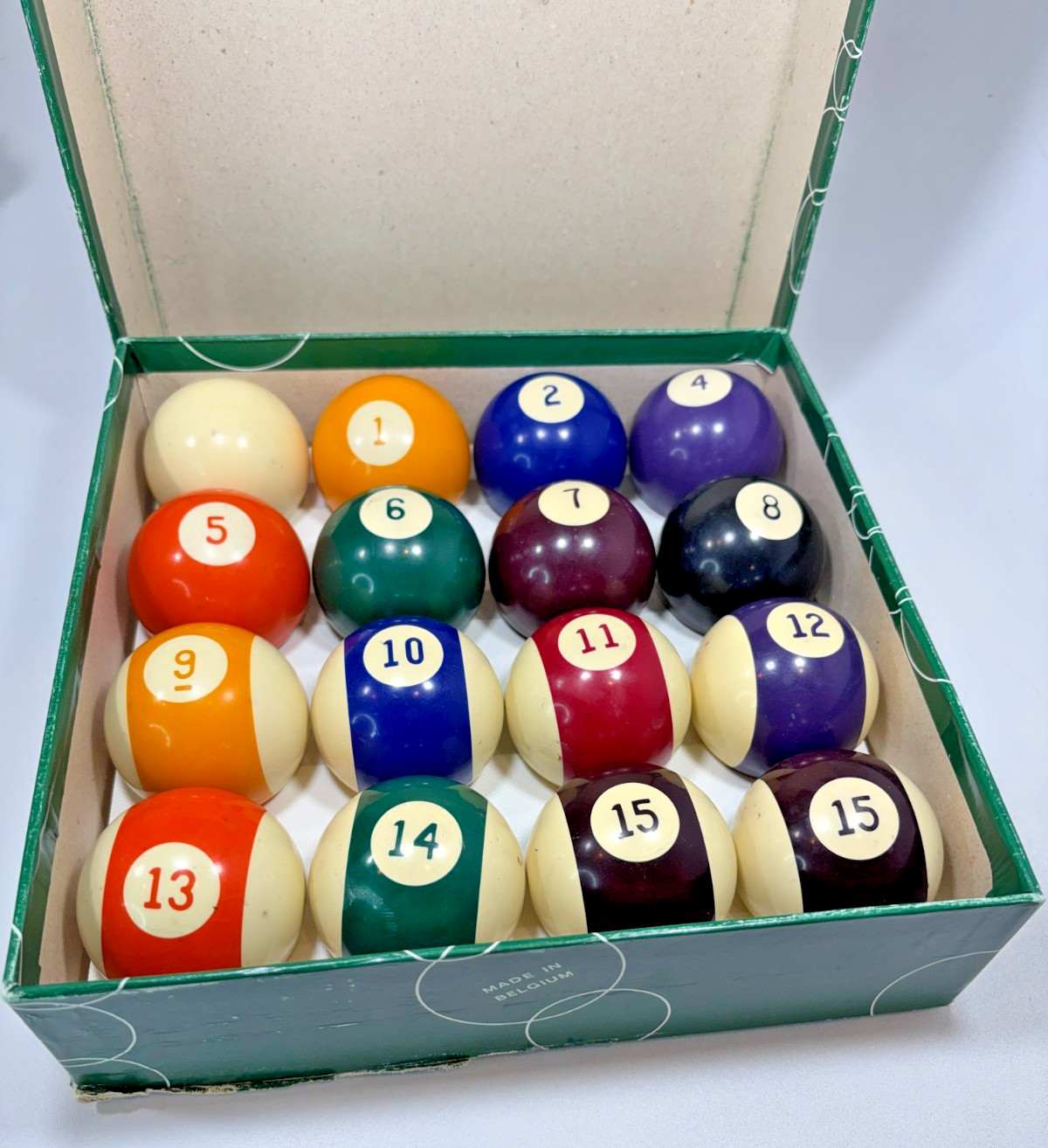 Vintage Standard Belgian Aramith Pool/Billard 16 Balls 2 1/4” NOT COMPLETE SET