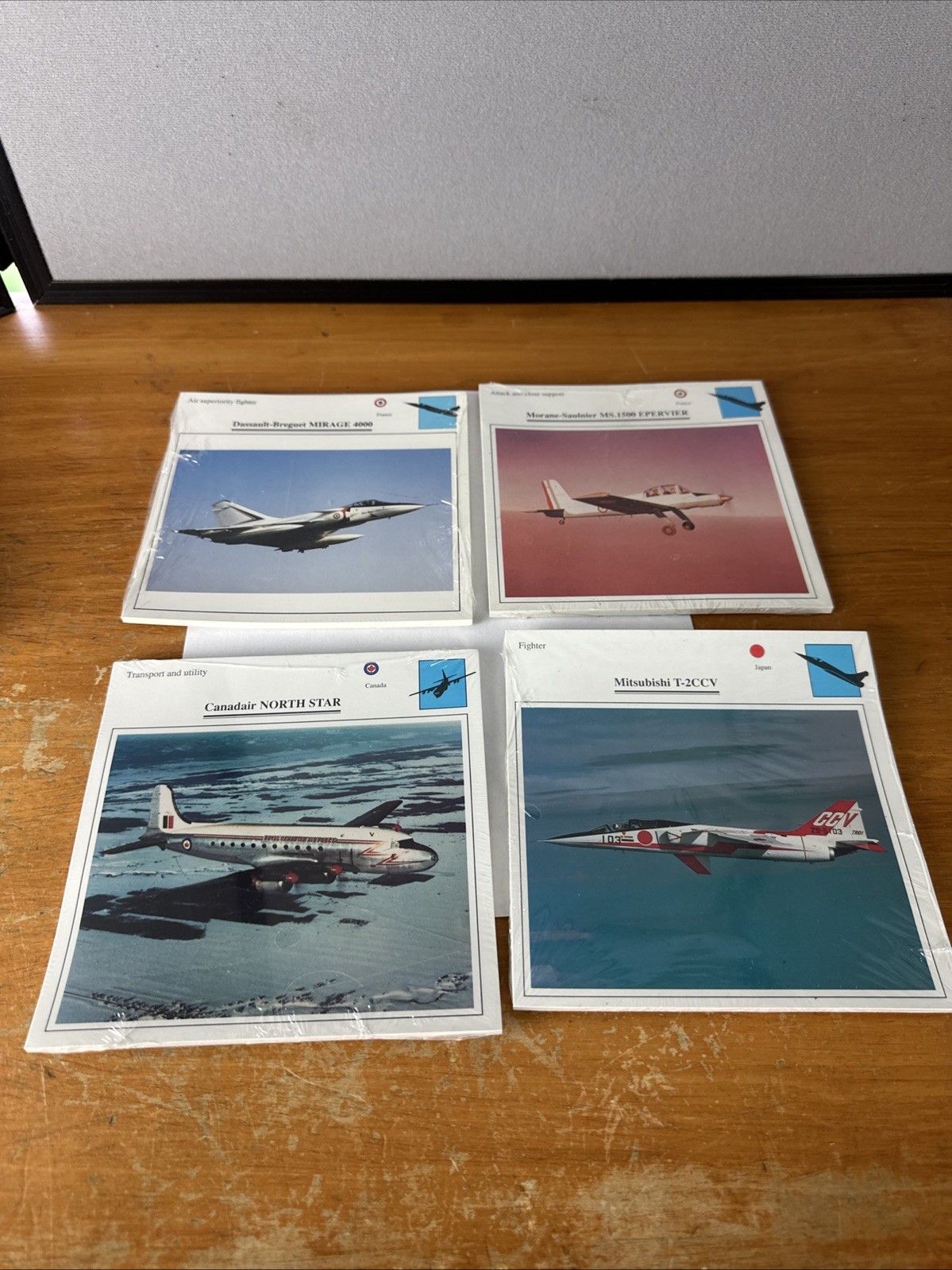 VINTAGE EDITO SERVICES WARPLANE CARDS 4 BRAND NEW SEALED PACKS FRANCE JAPAN CANA