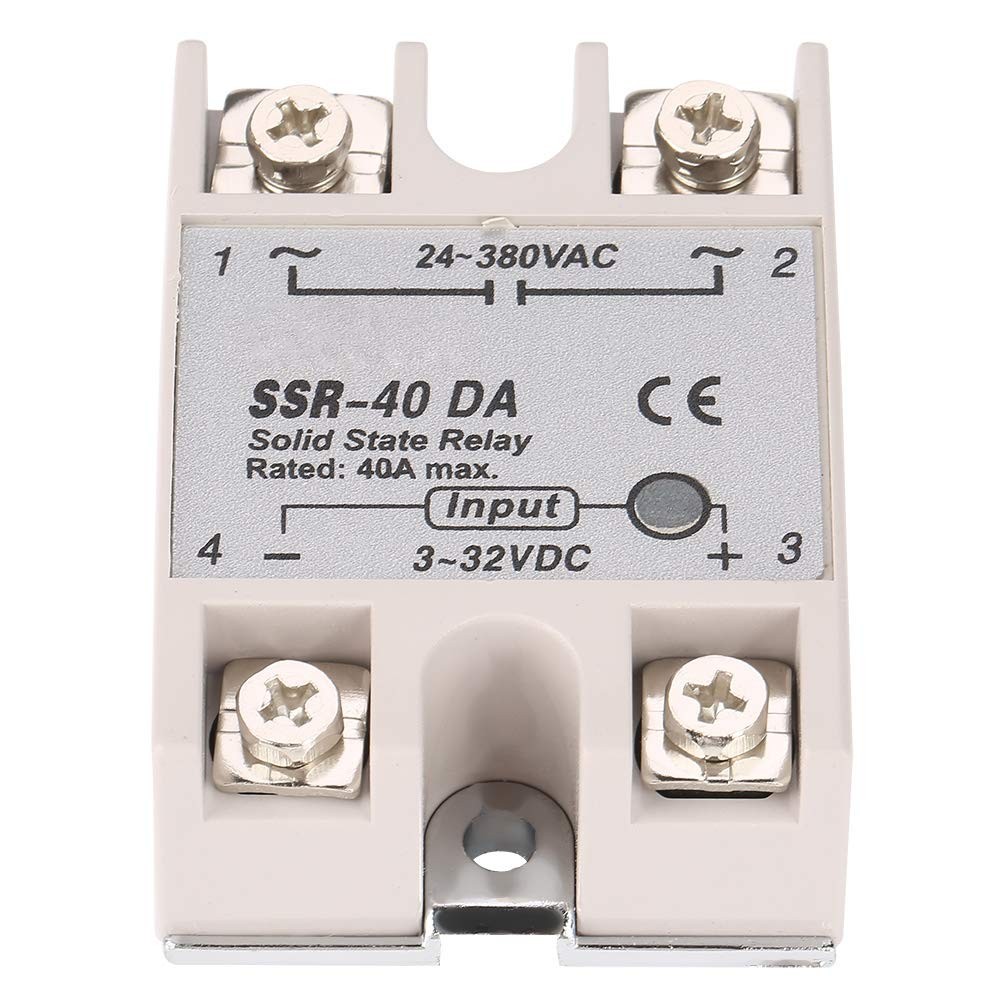 SSR40DA 40A Single Phase DCAC Solid State Relay Input 332V Output AC 1 PCS
