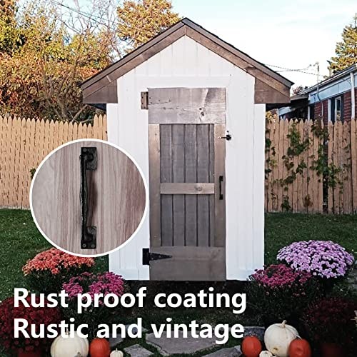 HOME MASTER HARDWARE 9 3/4 in Large Rustic Gate Handle Cast Iron Sliding Barn 2