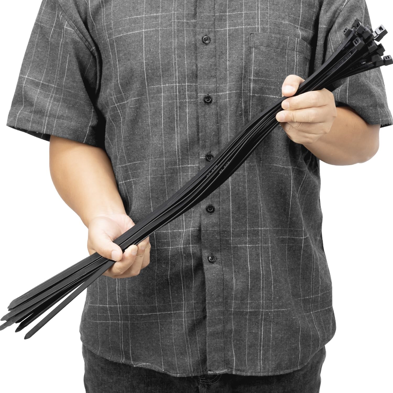 24 inch Black Zip Ties Heavy Duty 50 PCS, 250 LBS Ultra Exclusive Strong Plas...