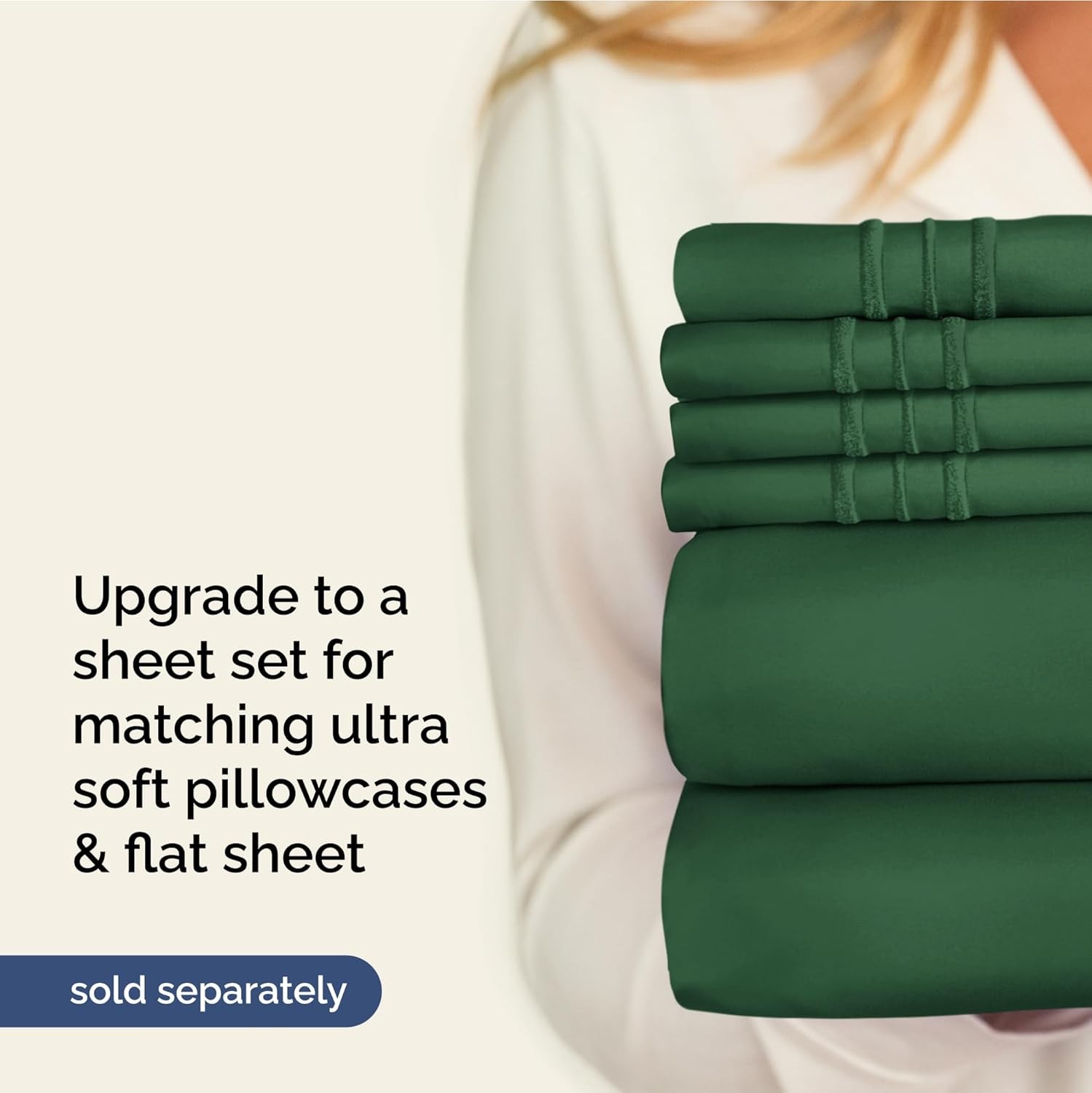 Extra Deep King Fitted Sheet - Hotel Luxury Single Fitted Sheet Only - Easily
