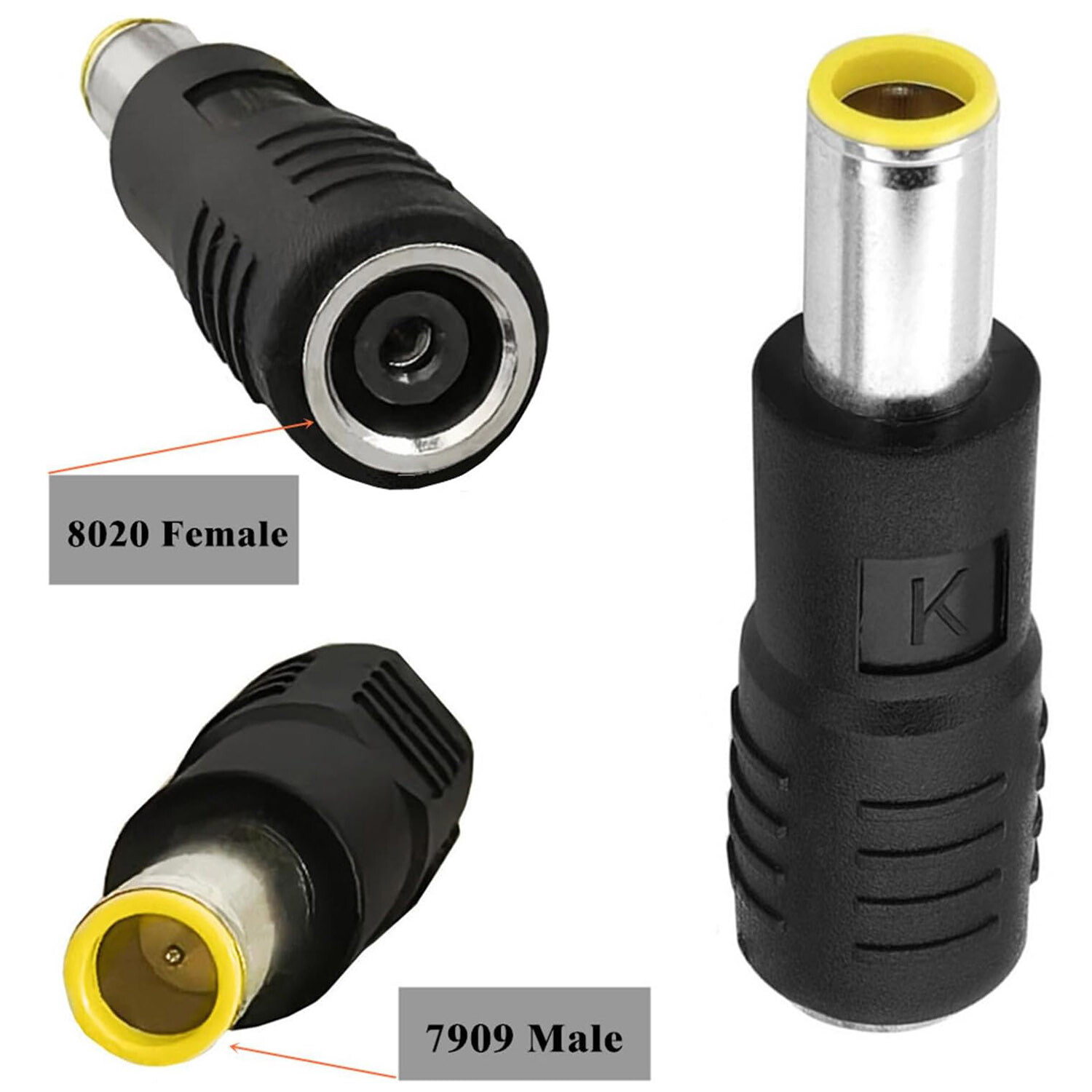 DC 7909 Male to DC 8020 Female Connector Adapter for Solar Panel Generator Power