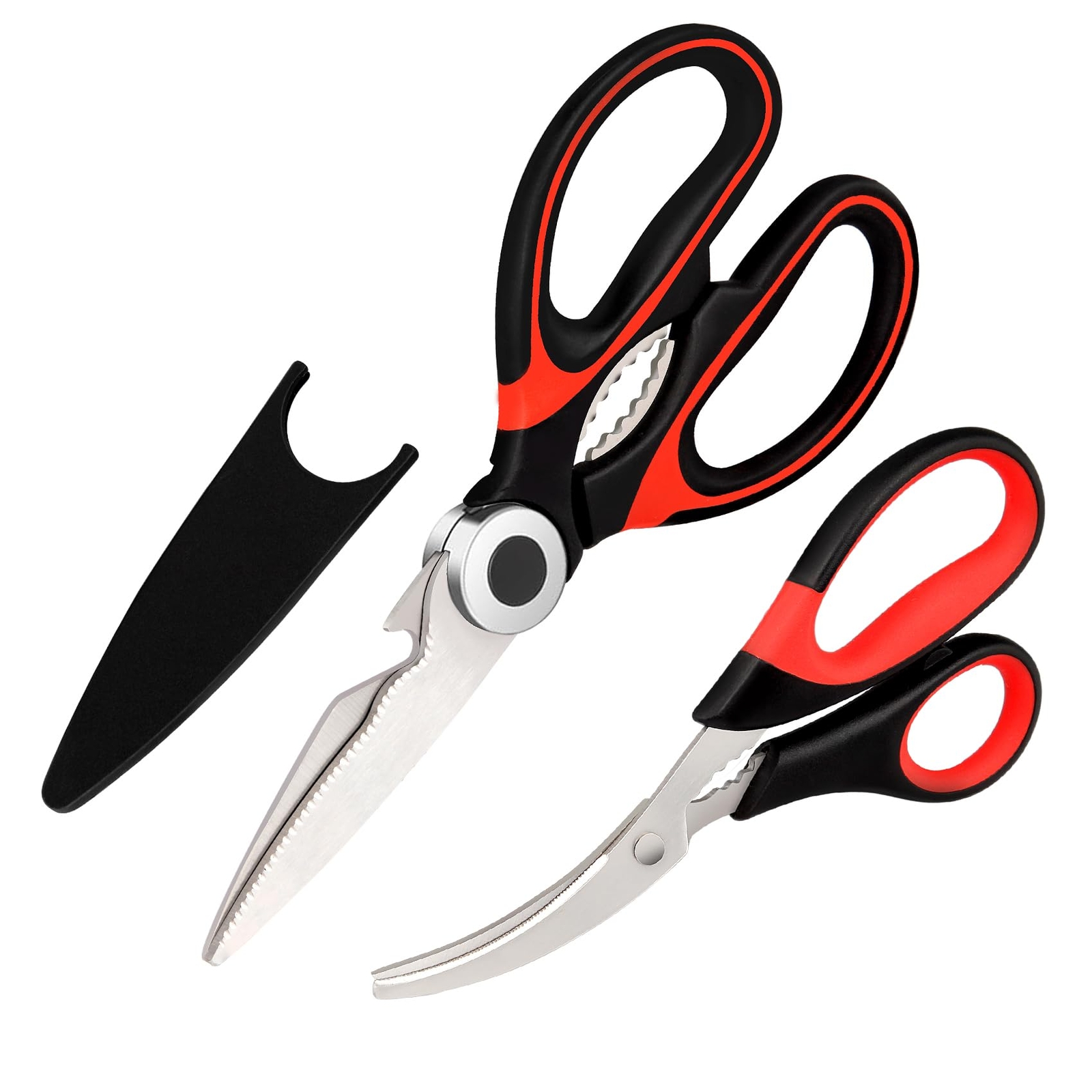 Kitchen Shears Set of 2, Heavy Duty Kitchen Scissors Seafood Scissors