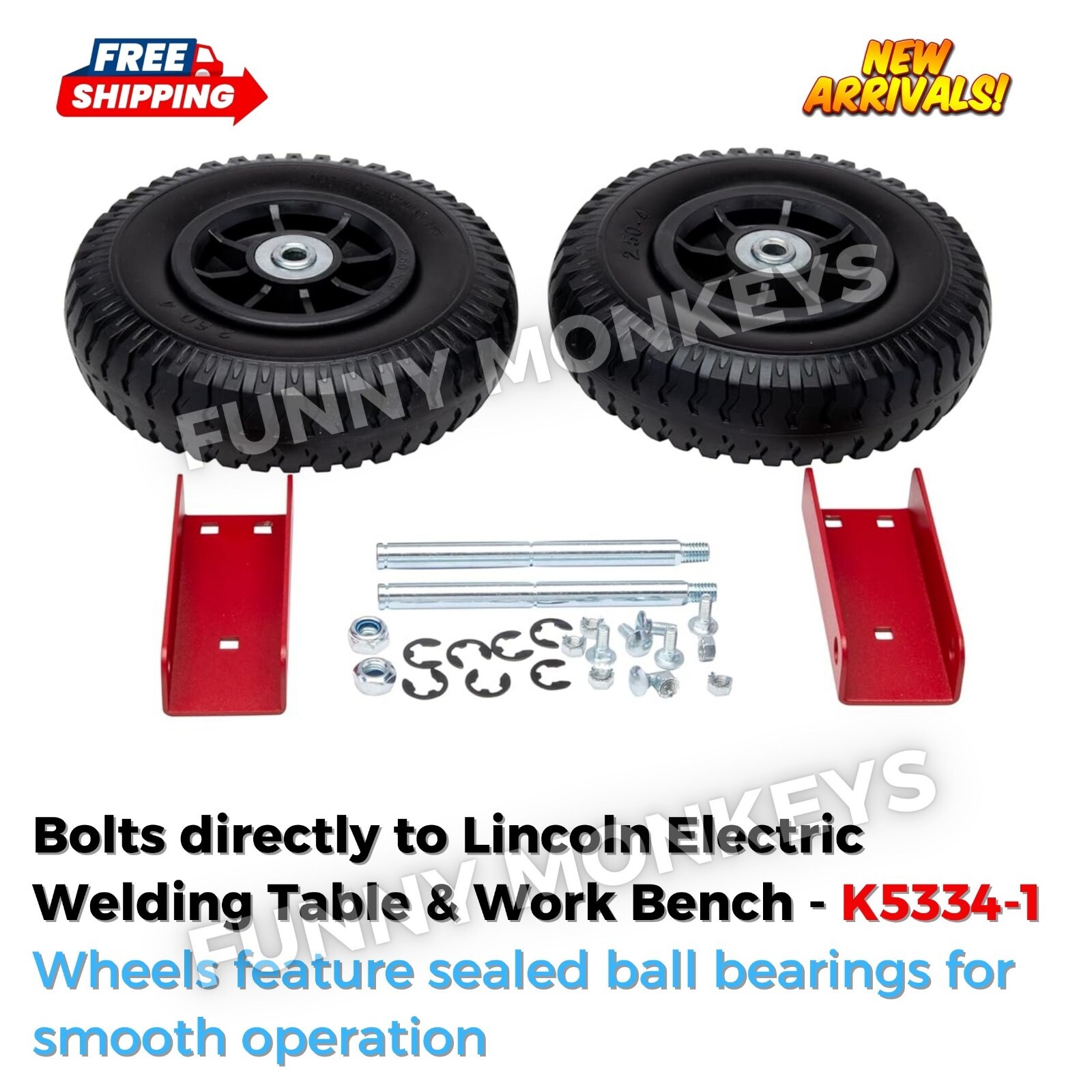 Welding Table Wheel Kit for Portable Lincoln Electric Welding Table & Work Bench