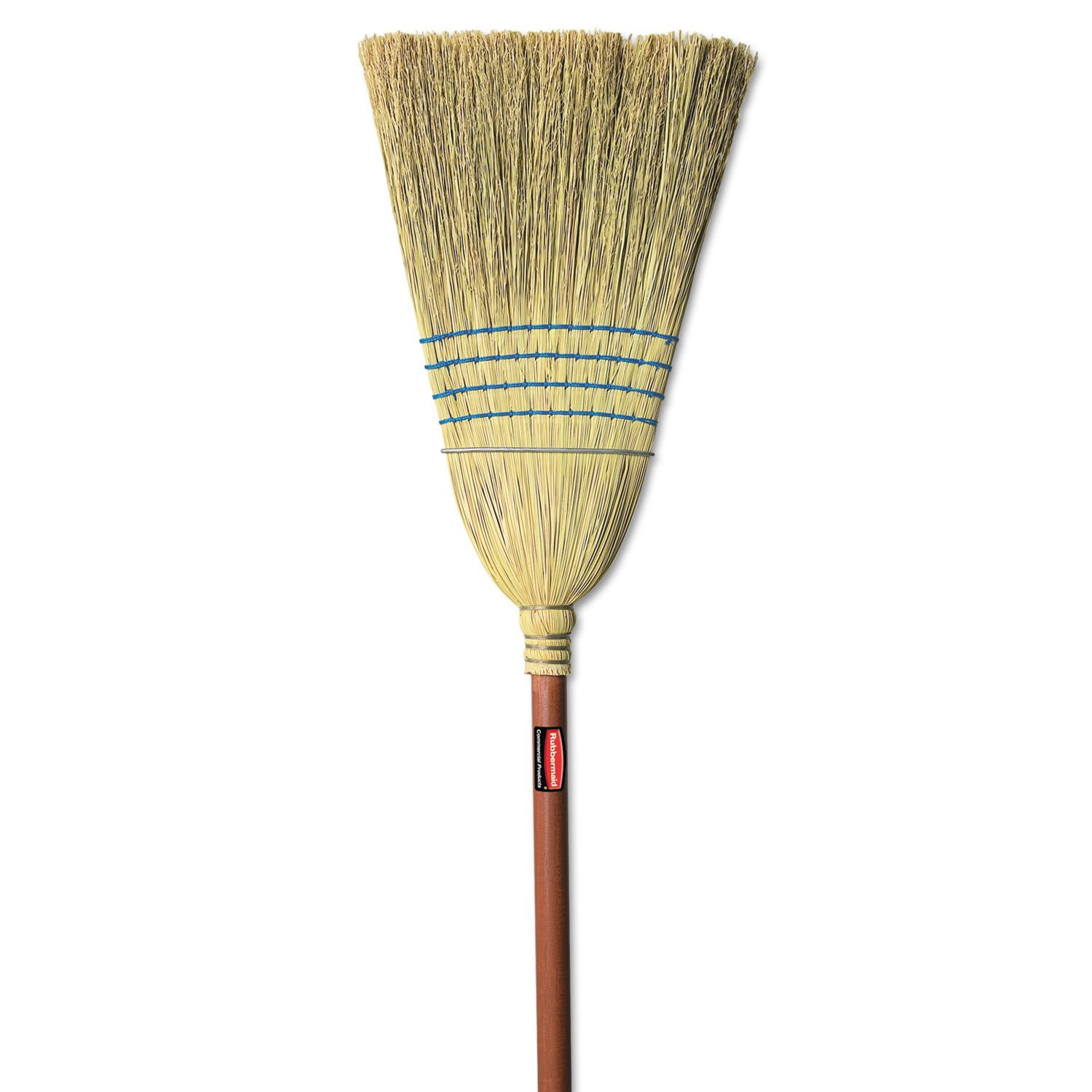 Rubbermaid Commercial Products Heavy-Duty Corn Broom, 1 1/8-Inch Wood Handle, Re