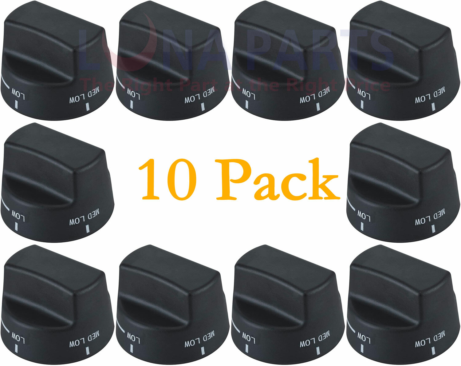 10 Pack Viking PB010206 VGSC, VGRC, VGRT Top Burner Knob AP5315463, 952591