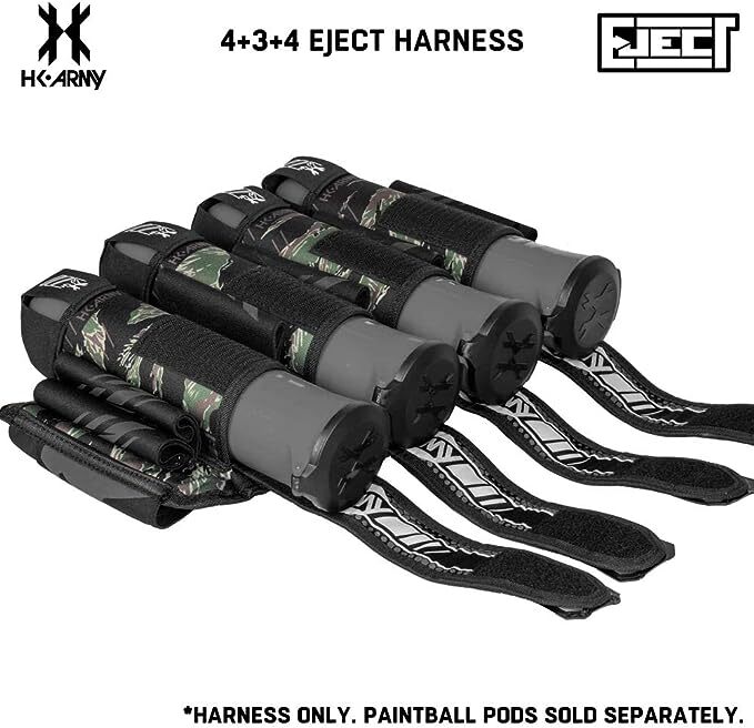 HK Army 4+3 Eject Paintball Harness Pod Pack - Tigerstripe
