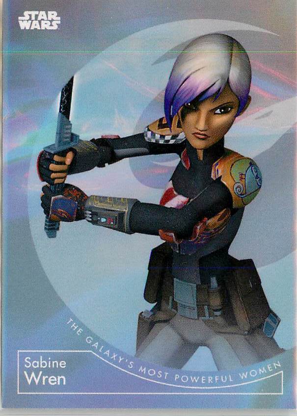 Sabine Wren 6 2022 Topps Now Star Wars Star Wars Galaxy's Most Powerful Women