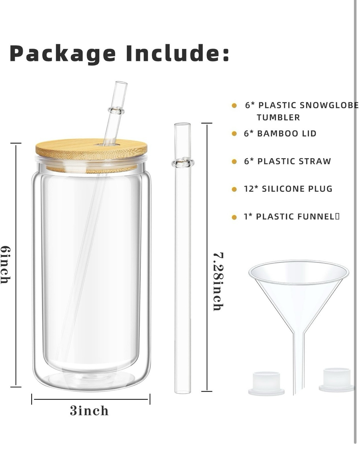 Globe Glitter DIY 16oz 6 Pack