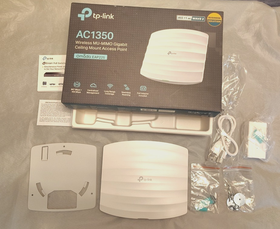 TP-Link AC1350 (EAP225) Wireless MU-MIMO Gigabit Ceiling Mount Access Point v3.8