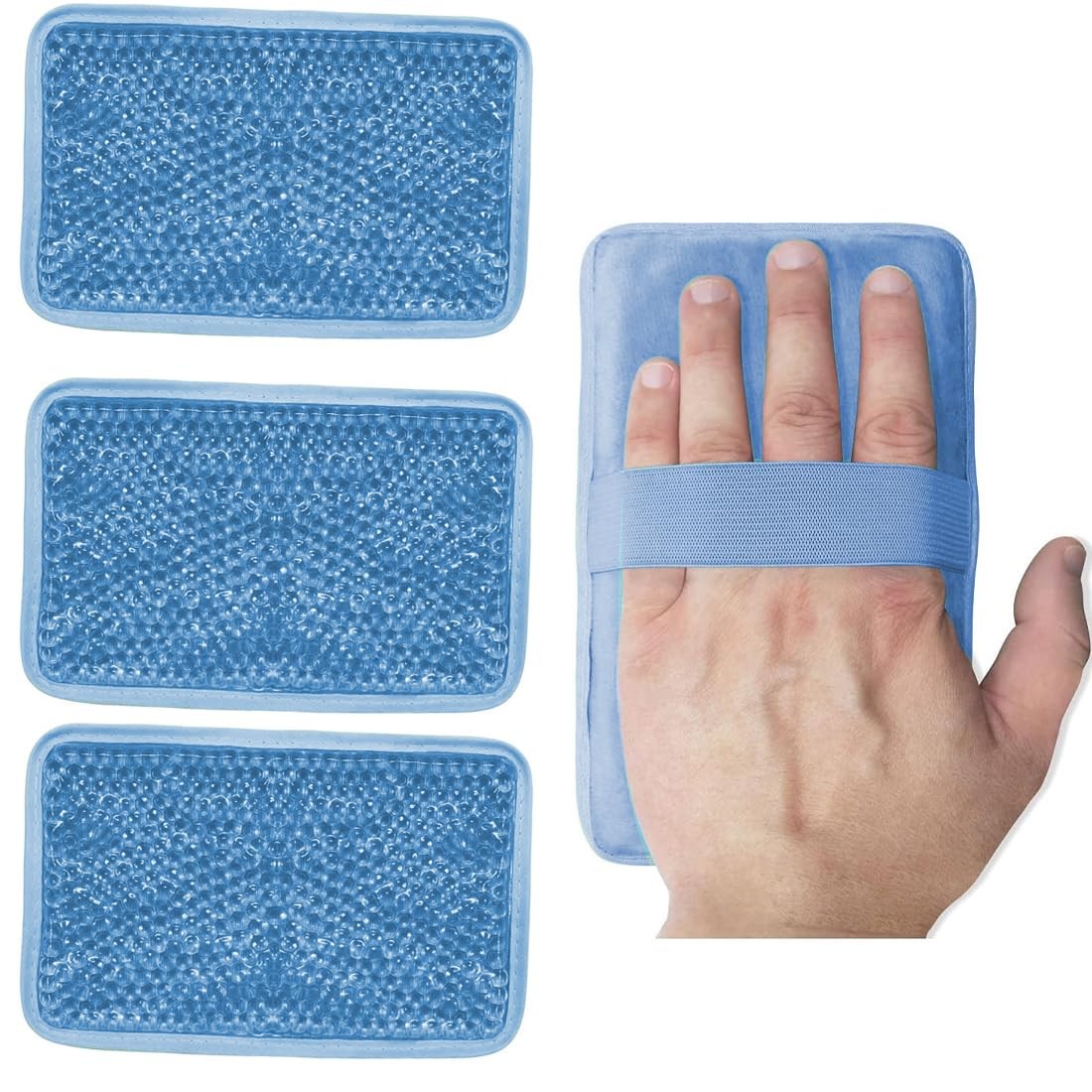 Ice Pack – Reusable Hot & Cold Compress for Pain Relief. 6.5*4in, Blue