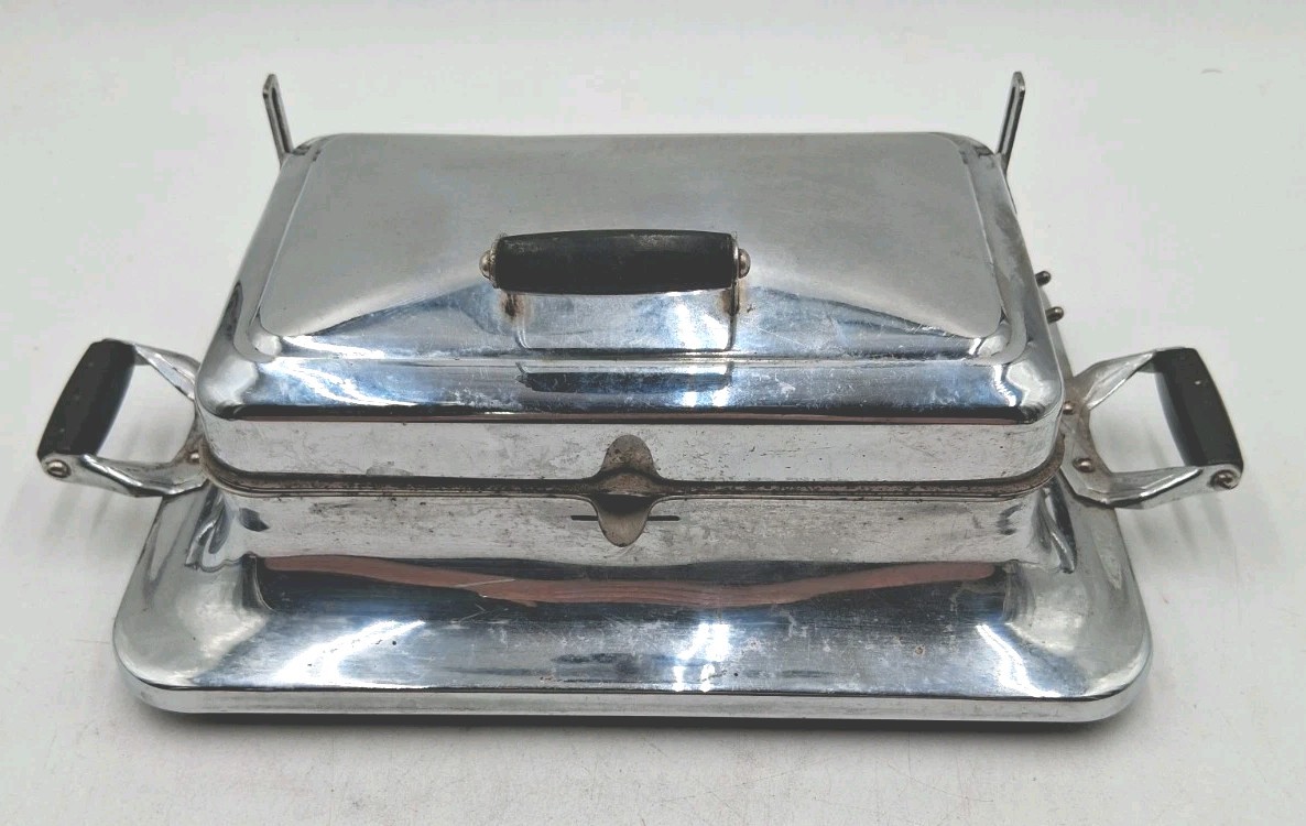 Vintage Heatmaster Model 1876 Electric Sandwich Maker Grilled Cheese No Cord