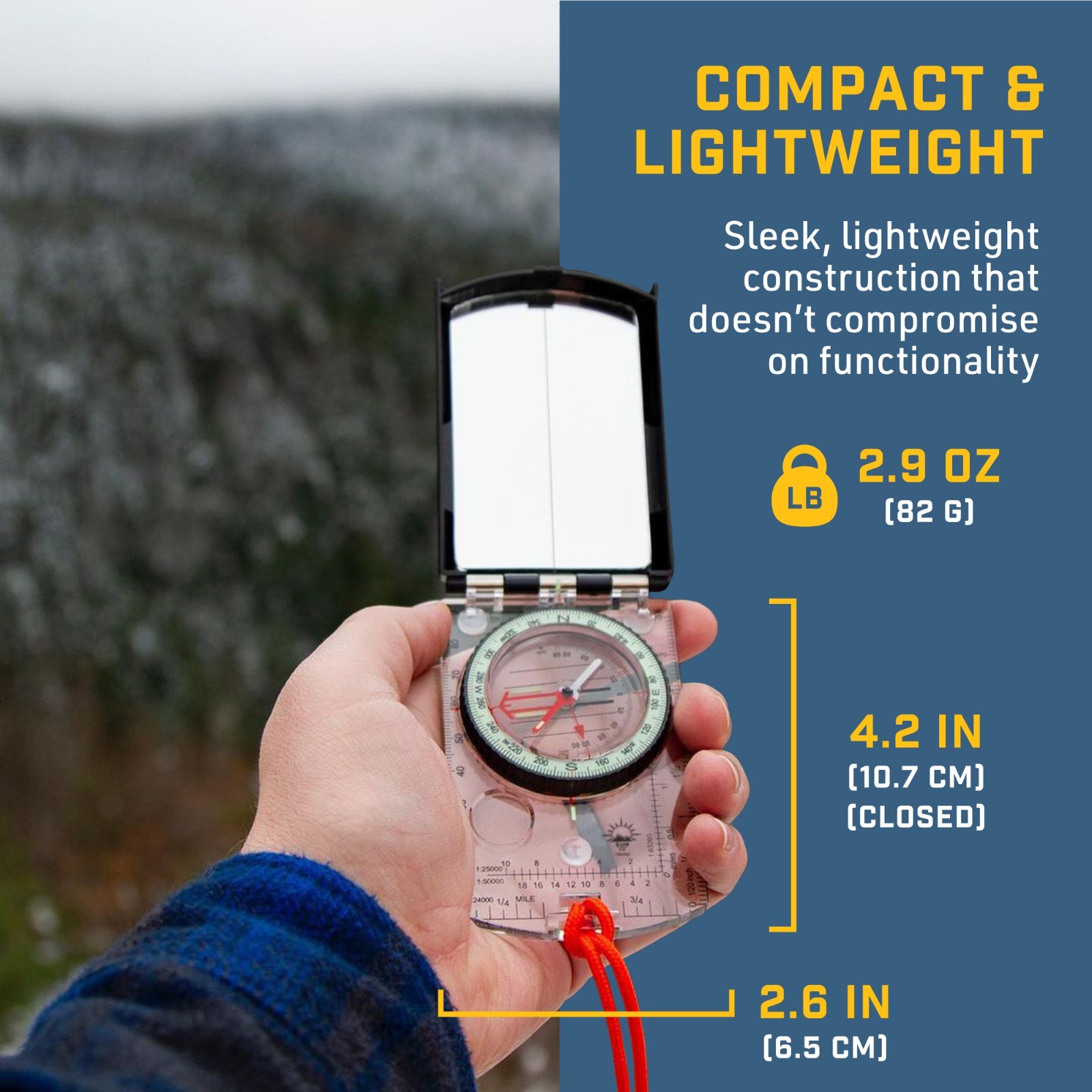 Sun Company ProSight Compass - Sighting Map Compass with Adjustable Declination