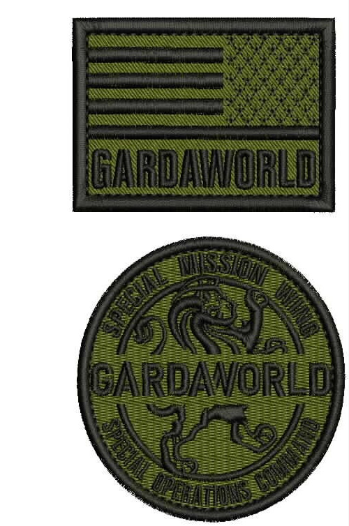 Collectible Embroidered Patches SMWG 3X3''and 2x3 Hook ON Back Black On Od Green