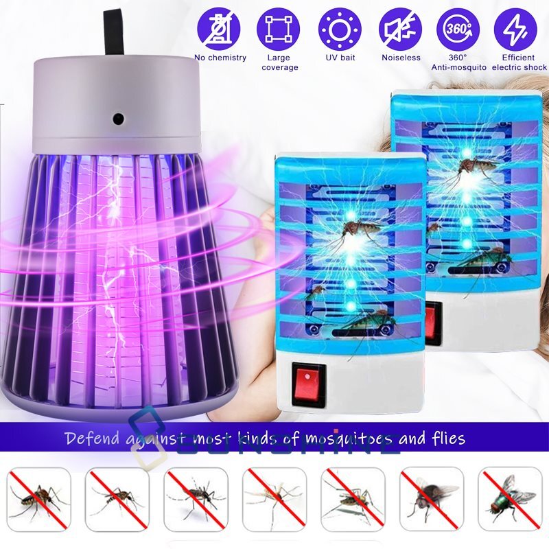Insect Bug Mosquito Zapper Light Fly Trap Killing Indoor Outdoor UV Led Lamp