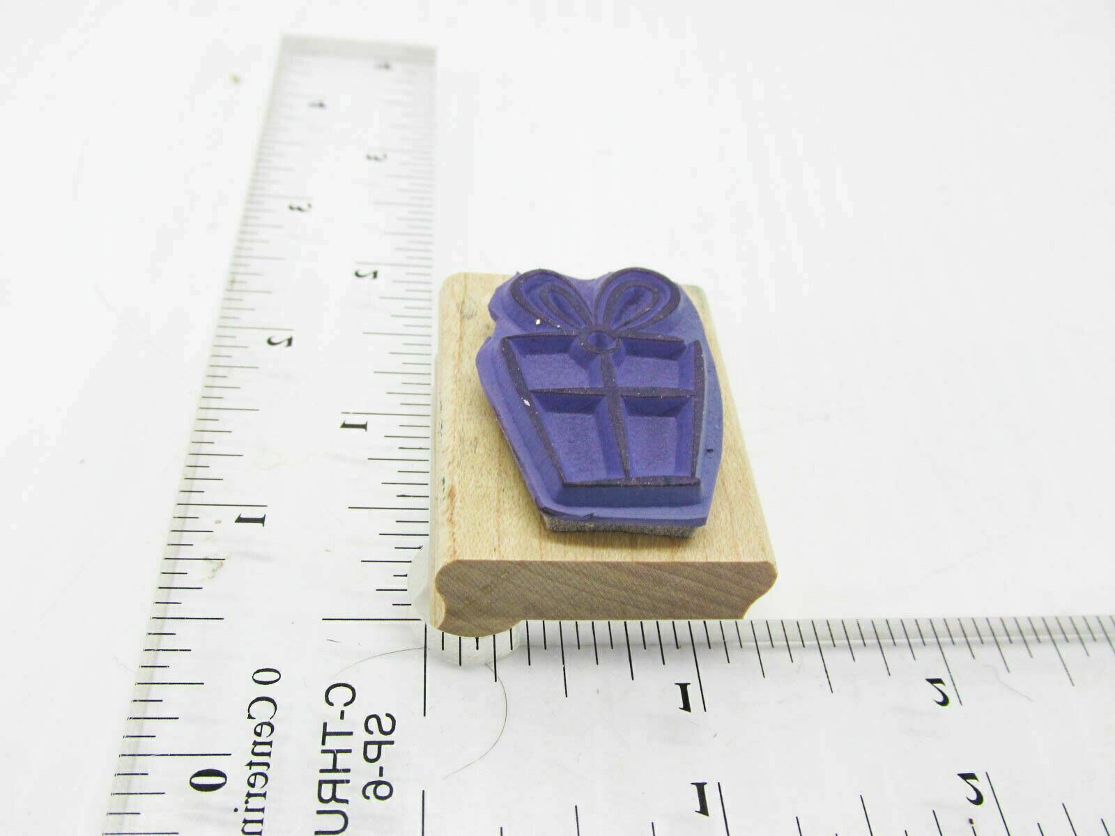 A Present Is Another Gift Wrapped Box Rubber Stamp - Stamp Set B424