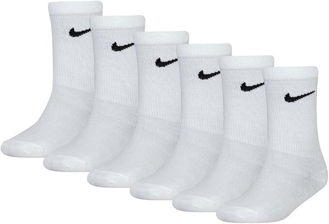 Nike Little Kids' Cushioned Crew Socks (12 PAIRS) 5-7 (8673) O1(A689T)
