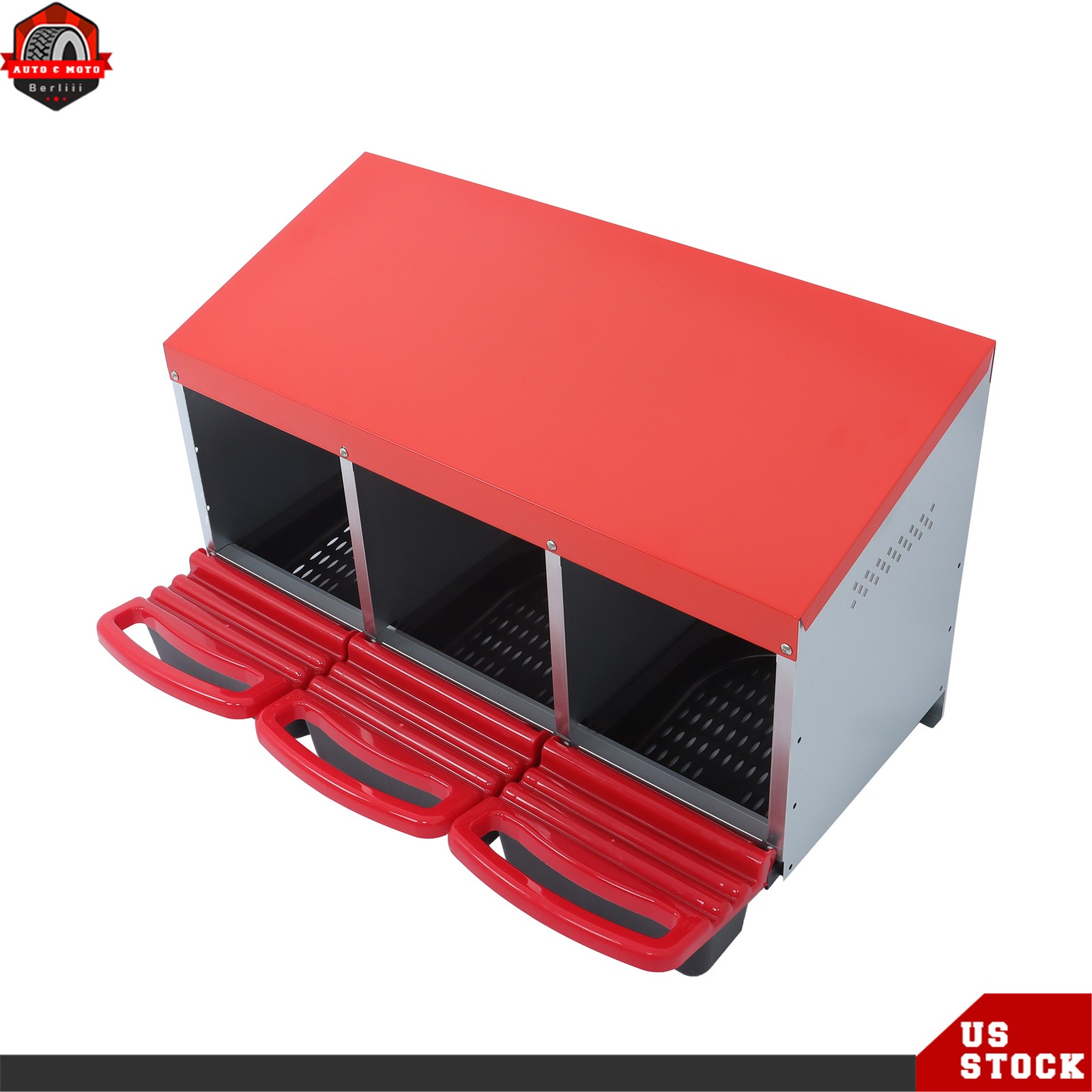 Chicken Nesting Boxes Laying Eggs Chicken Coop Hen Nest Box 3 Hole Metal