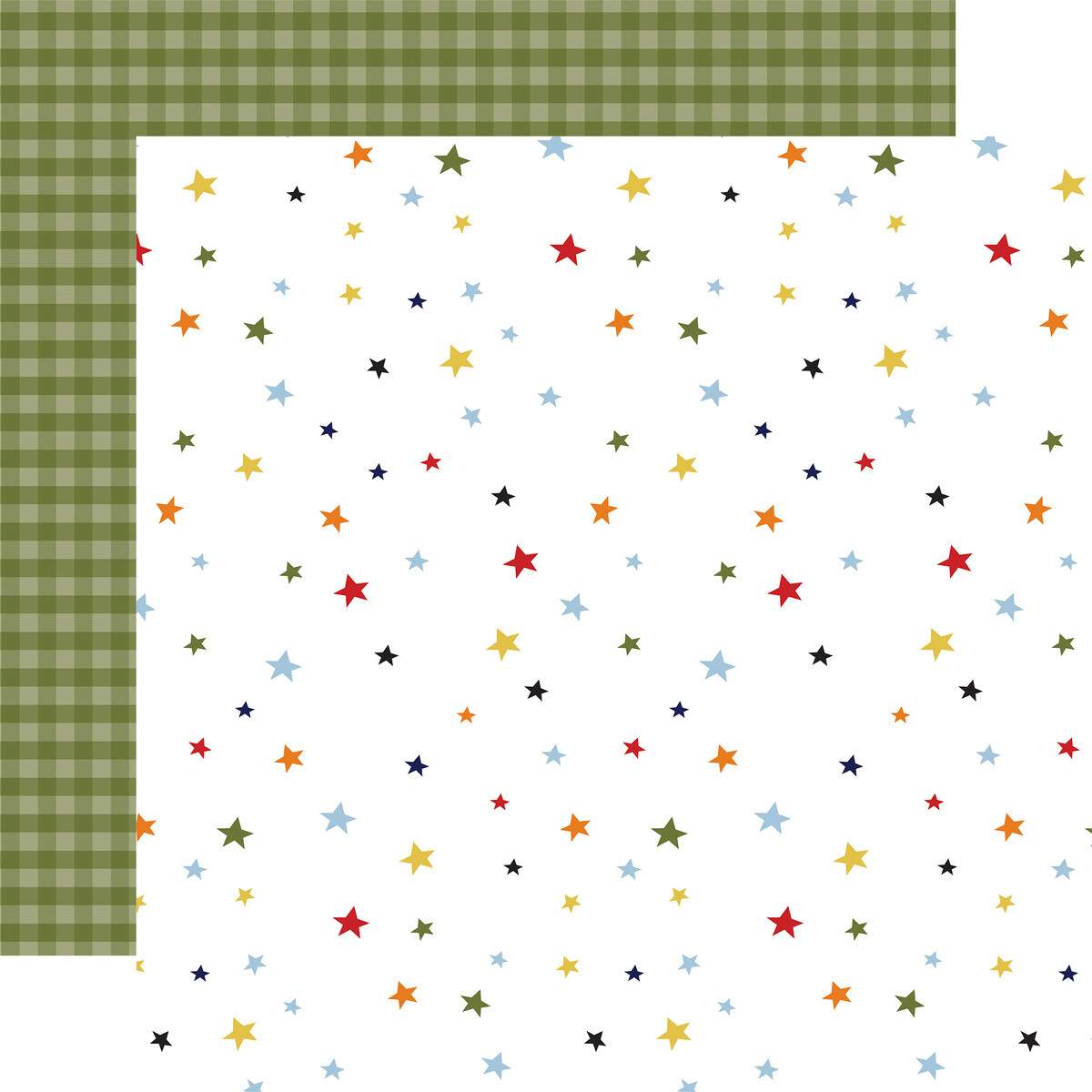 2 Sheets of Echo Park Paper LITTLE DREAMER BOY 12x12 Cardstock - TWINKLE TWINKLE