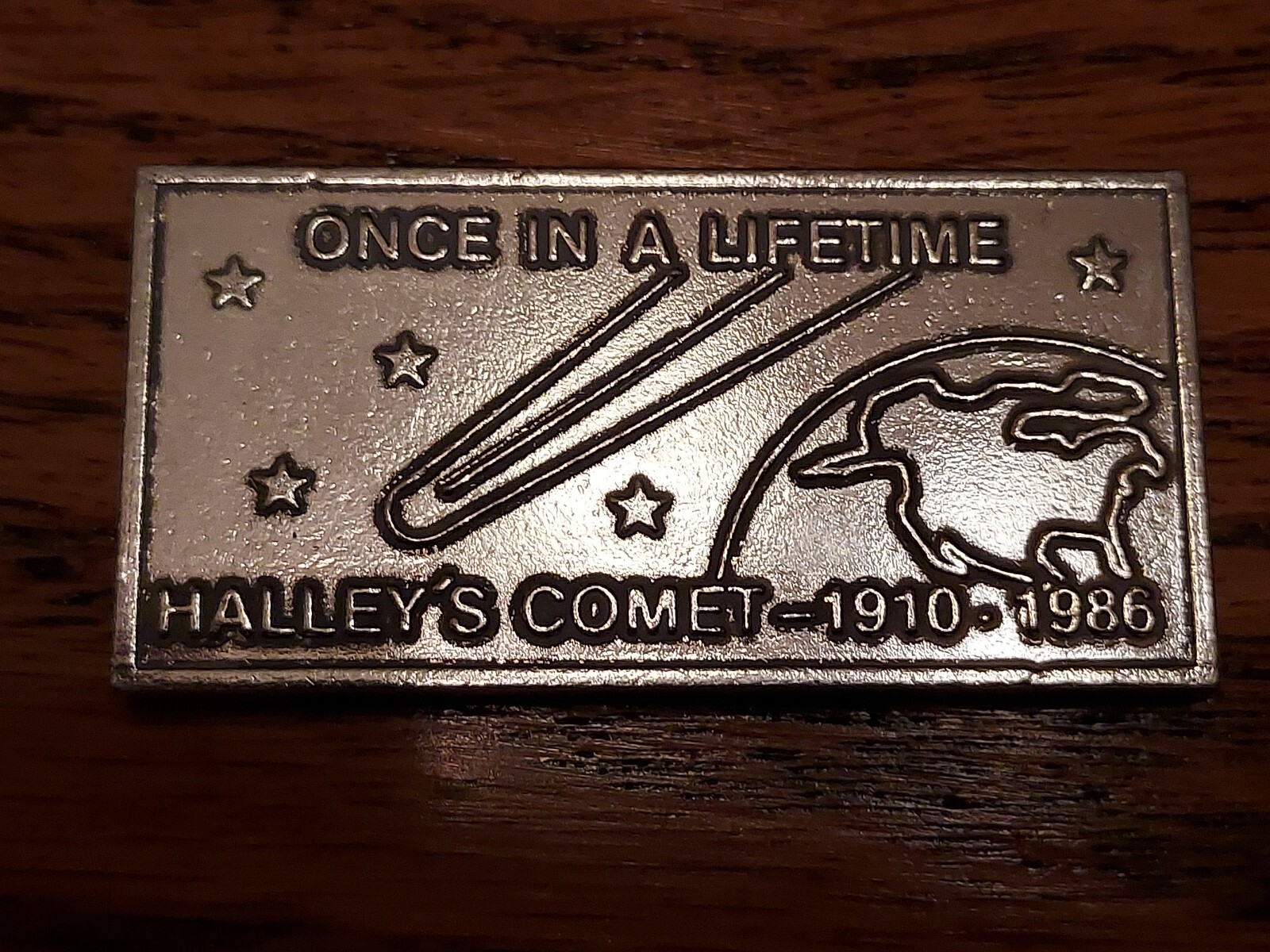HALLEY'S COMET COMMEMORATIVE 1986 Die-cast Aluminum Token (1"×2")