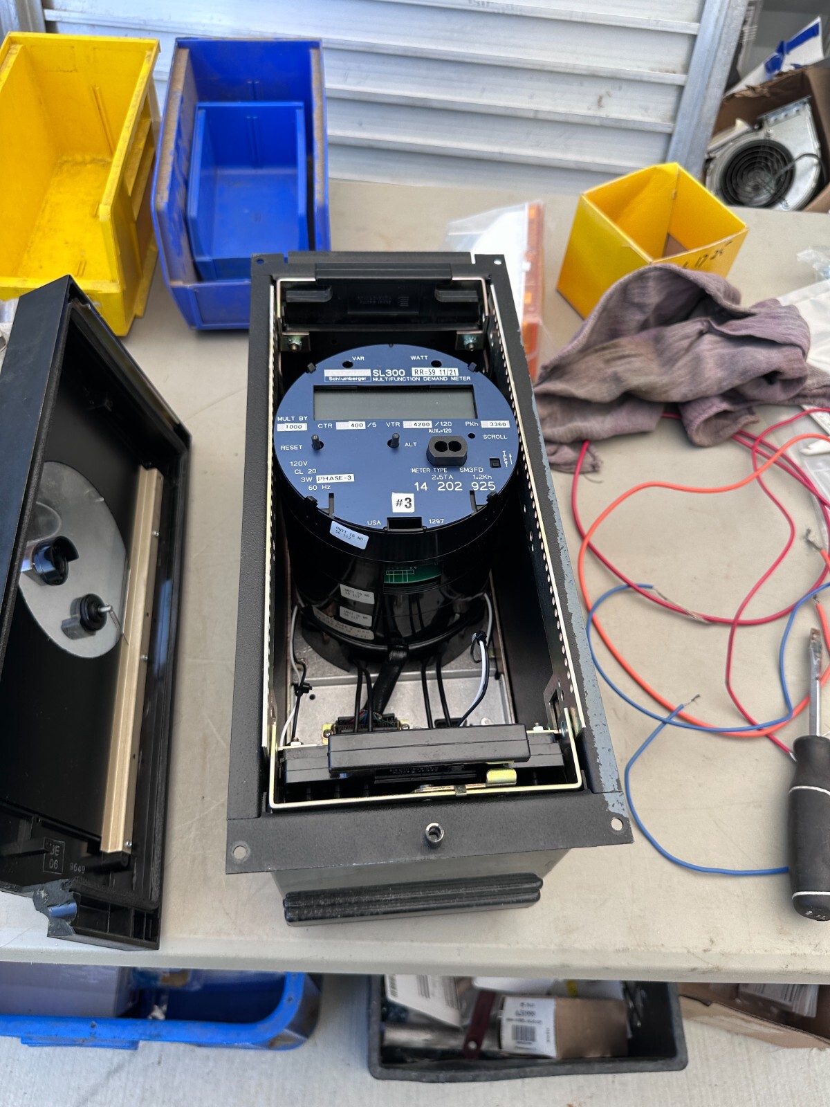 Schlumberger SL300 SM3FD Multifunction Demand Meter w/Case and Cover