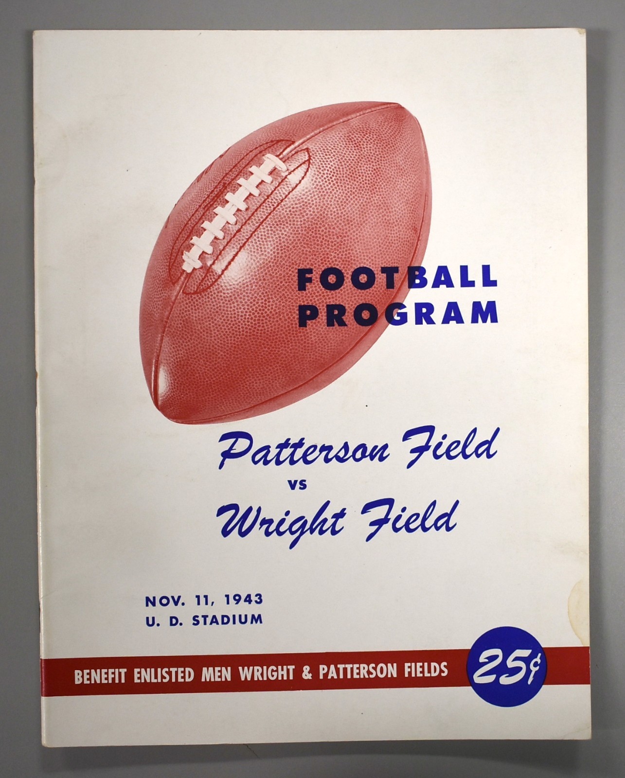 Patterson Field vs Wright Field November 11th 1943 Official Game Program