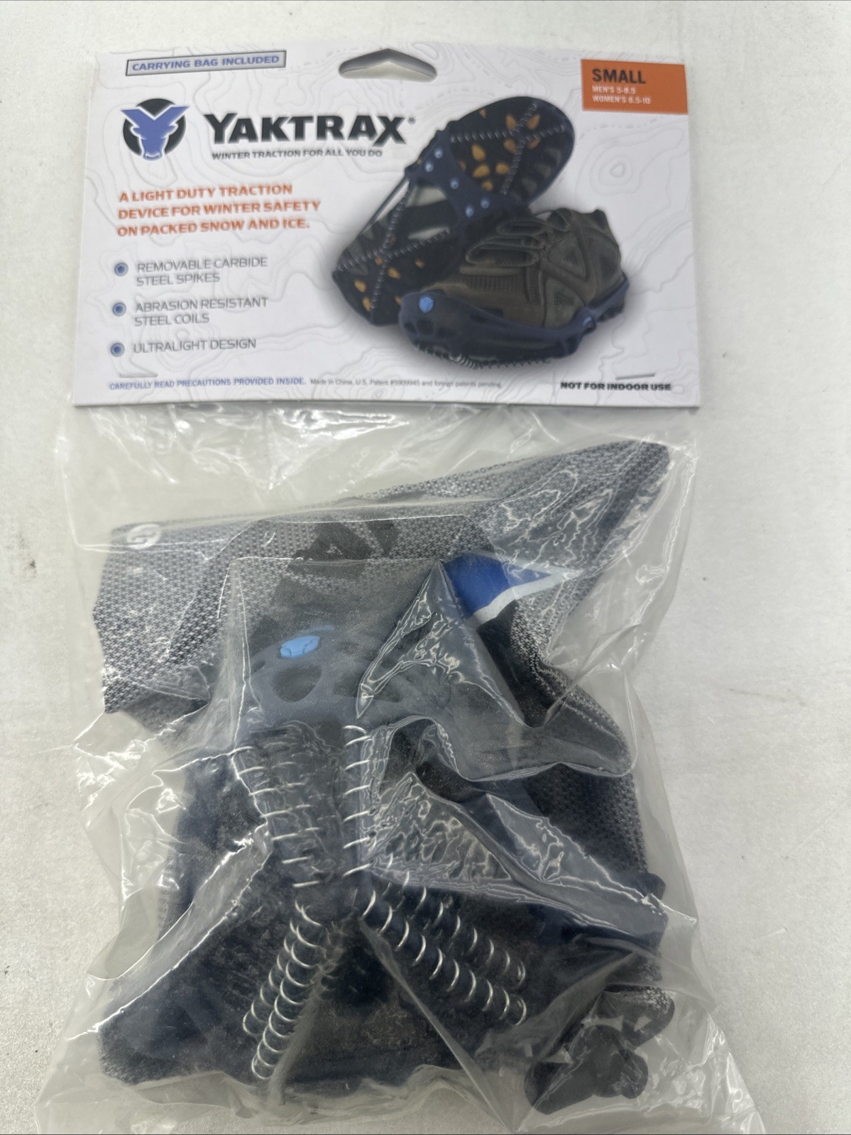 Yaktrax Walker Size Small Men 5 - 8.5   Women’s 6.5 - 10