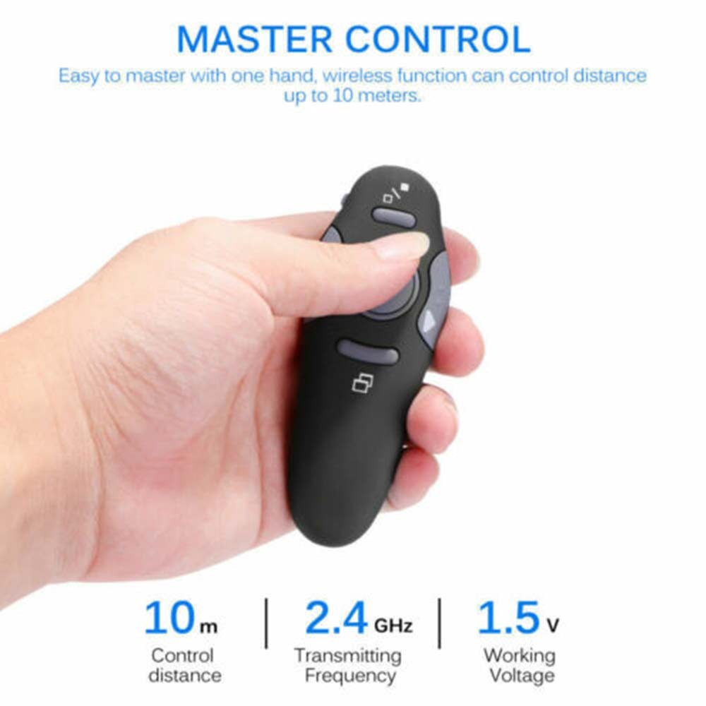 Wireless USB PPT Presenter Remote Control Laser Pointer Pen Clicker