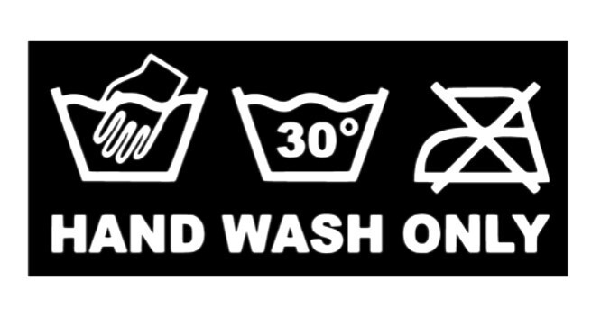 Car sticker hand wash only tuning funny saying 15x7cm, sticker, 1x