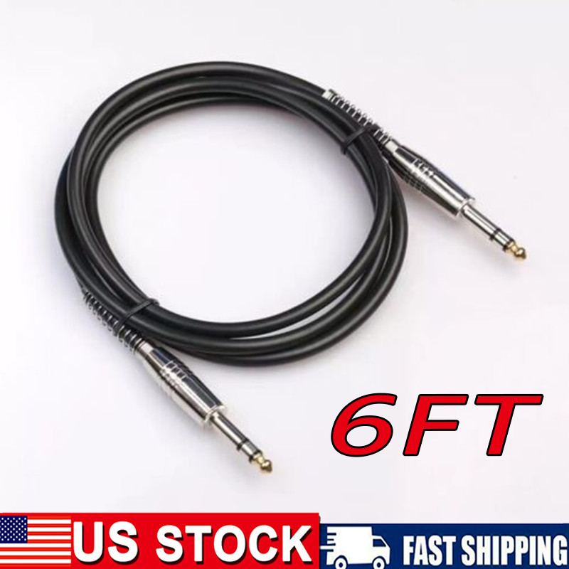 6ft NOISELESS Electric Guitar Bass Cable Pedal AMP Cord 1/4" USA KEYBOARD